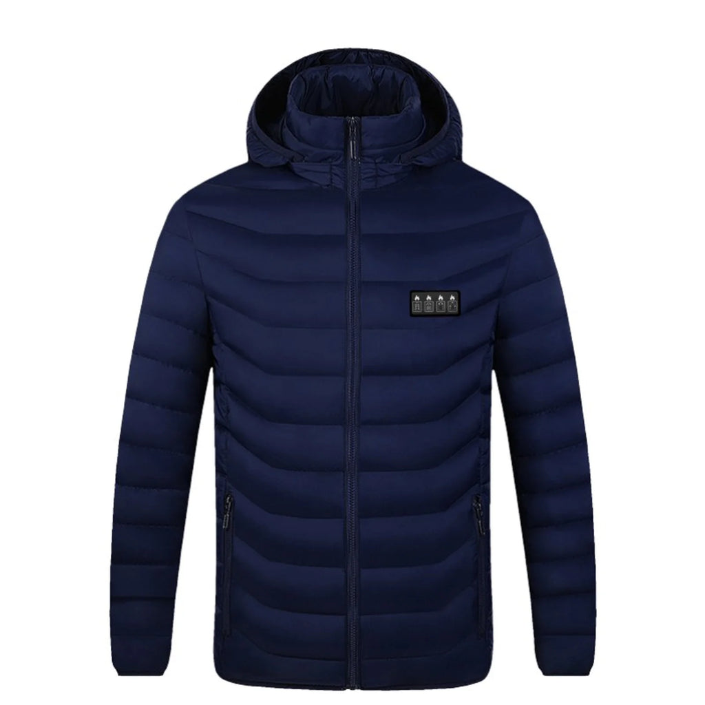 Winter Clearance 2024!  Heated Jacket for Men Women, Electric Heating Coat, 19 Heating Zones, Long Sleeve Hooded Zip Winter Heated Vest Windproof Outerwear(Battery Not Included)