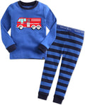 Toddler Kids Boys Girls 100% Cotton Jaws Truck Dino Snug Fit Sleepwear Pajama Pjs Set